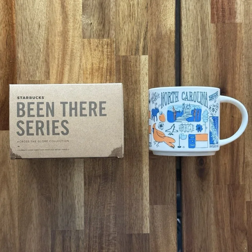 Starbucks North Carolina Been There Series Coffee Mug Ceramic Cup NEW BOX DAMAGE